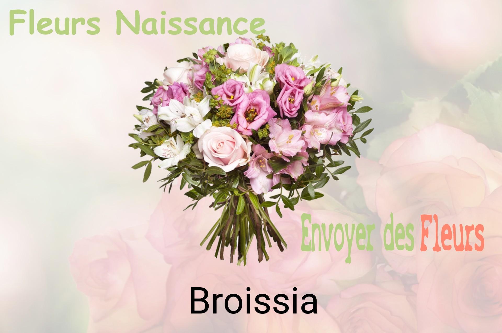 Bouquet de fleurs de naissance livré à Broissia